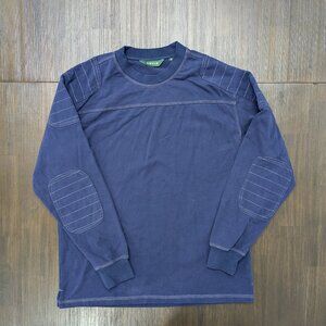 Orvis | Men's Blue Sweatshirt with Accent Shoulder Patches and Elbow Patches